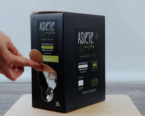 Aceite de Oliva Virgen Extra ecológico: Arbequina. Caja de 6x3 litros. - Imagen 3